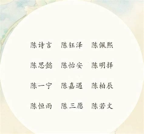 姓陳好聽的名字